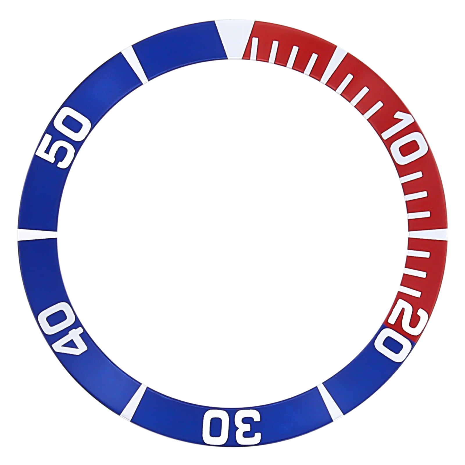 BEZEL INSERT FOR SEIKO SKX031 SKX033 J+K 7S26-0040 100M RED/BLUE 