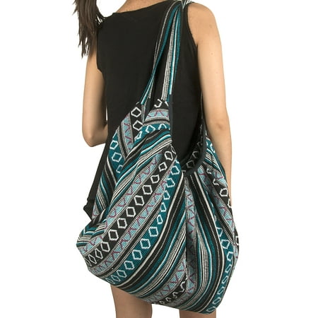Tribe Azure Women Natural Blue Large Shoulder Bag Summer Picnic Beach Handbag Tote Lightweight Casual
