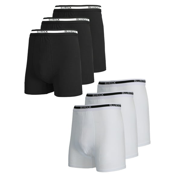 6-Pack Men's Stretch Cotton Boxer Briefs (Sizes, S-2XL)