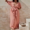 thumbnail image 2 of Robe Bohème Formelle pour Femmes Manches Courtes Robe de Soirée avec Ceinture, 2 of 9
