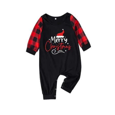 

Xutthjh Baby Family Christmas Pajamas Home Printed Plaid Sleeve Holiday