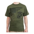 thumbnail image 2 of Rothco US Flag / USMC Eagle, Globe, & Anchor T Shirt - Olive Drab, 2 of 2