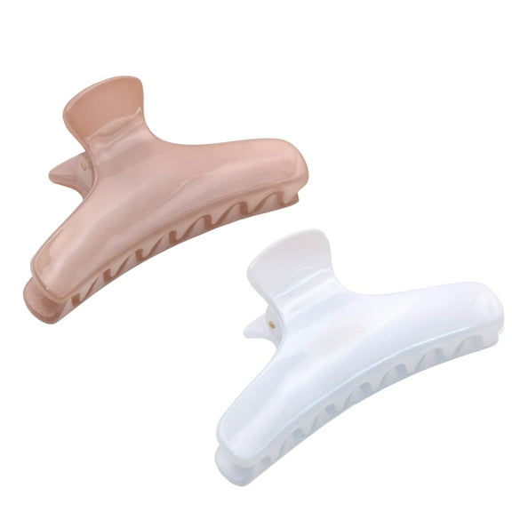 Parcelona French Flat Salon Style Medium 3 1/4" Celluloid Set of 2 Hair Claws