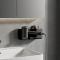 thumbnail image 4 of Wall Mounted Hair Dryer Organizer No-Drill, Bathroom Multi-Functional Storage Rack with Adhesive Backing, Plastic, White, for Hair Tools, 4 of 6