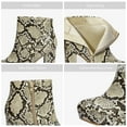 thumbnail image 2 of Dream Pairs Women's New Slip On Ankle Boots Chunky High Heel Side Zipper Boots STOMP SNAKE/PRINT Size 8.5, 2 of 3