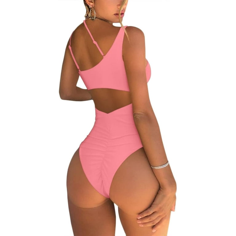 Ruched back one piece swimsuit hotsell