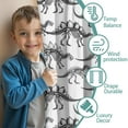thumbnail image 3 of Blackout Kids Curtains,White Dinosaurs Skeletons Pattern Childrens Insulated Curtains Set Of 2,Bedroom Essentials,Toddler Room Decor 42"x63", 3 of 5