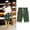 Army Green, variant on Womens Striped Patchwork Shorts Knee Length Cotton Drawstring Elastic Waist Wide Leg Shorts Summer Casual Beach Pant with Pockets