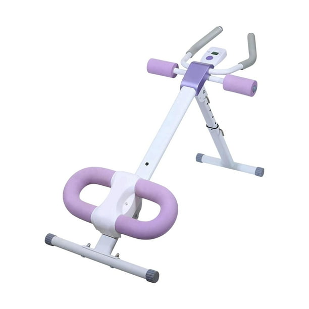 Máquina de abdominales para entrenamiento de cuerpo completo en casa para hombres y mujeres con función de conteo. Violeta