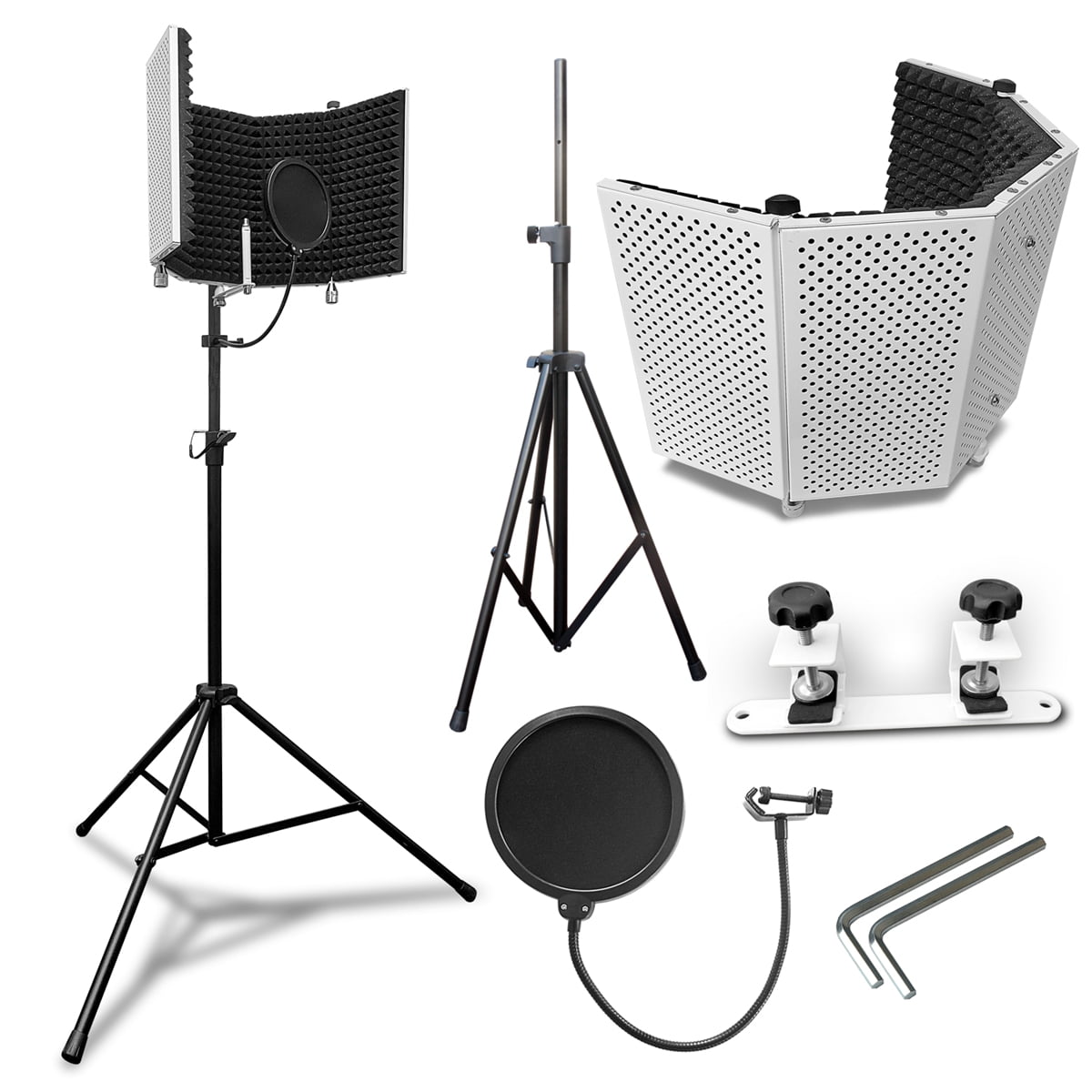 AxcessAbles SF101KITVW Vented Recording Studio Microphone Shield with