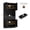 Black wood grain, variant on 70" Tall Fluted Kitchen Pantry Cabinet with Countertop, Freestanding Wood Storage Hutch Cupboard - 4 Doors & Drawer - Adjustable Shelves - for Kitchen, Mudroom, Bathroom, Antique White, 4-Door AB Box