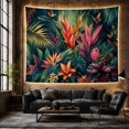 thumbnail image 6 of Tropical Hibiscus and Leaves Tapestry Wall Hanging, 6 of 7