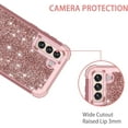 thumbnail image 4 of Casetego for Samsung Galaxy S21 Plus 5G Case Glitter Sparkle Bling Heavy Duty Hybrid Sturdy High Impact Shockproof Protective Cover - Shiny Rose Gold, 4 of 8