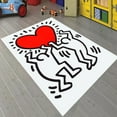 thumbnail image 3 of LaModaHome Non-Slip Rug TWO HOLDING HEART: Famous Artist-Inspired Rug Washable Mat Child Stain Resistant Living Room Kitchen Carpet - Size: 6,6X5,3ft(200X160cm), 3 of 5