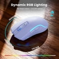 thumbnail image 2 of Rechargeable Backlit Wireless Keyboard and Mouse Combo, Ergonomic with Wrist Rest & Phone Holder, Silent for Windows/Mac/Chrome OS - Purple, 2 of 9