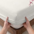 thumbnail image 3 of King Size Fitted Sheet Set - Cherry Blossoms 3 Piece Bedding Sets 16" Deep Pocket Fitted Sheet with 2 Pillowcases, Pink Flower Floral Spring Nature Country Brushed Microfiber Hotel Luxury Bed Sheets, 3 of 9
