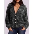 thumbnail image 2 of Suéter Cárdigan PRETTYGARDEN para Mujer con Rayas y Botones en Cuello en V, 2 of 4