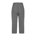 thumbnail image 4 of Kaemgyyd Capri Pants for Women Stretch High Waisted Crop Office Work Pants Trendy Button Striped Capris Slacks Yoga Dress Pant, 4 of 5