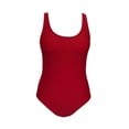 thumbnail image 1 of Traje de Baño Ocean Pacific para Mujer Completo con Textura, Escote Redondo, Tirante Ancho Rojo Talla EG, 1 of 4
