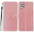 thumbnail image 6 of For Samsung A22 4G Wallet Case Bling Shiny Premium PU Leather with RFID Blocking Card Slots Holder Magnetic Flip Kickstand Shockproof Wrist Strap Cover For Samsung Galaxy A22 4G, Rosegold, 6 of 7