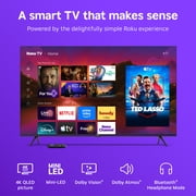 Roku Smart TV 2025 – 55-Inch Plus Series, 4K QLED Mini-LED TV – Roku TV with Enhanced Voice Remote