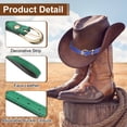 thumbnail image 3 of 4 PCS Banda de Sombrero Estirable Cinturones de Sombrero Brillantes para Mujeres Hombres Sombreros de Vaquero (Verde), 3 of 7