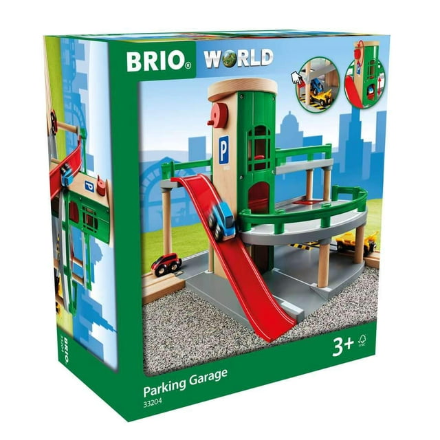 Garaje de estacionamiento BRIO World 33204 Railway con coches de juguete de más de 3 años