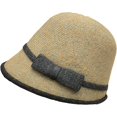 thumbnail image 4 of CoCopeaunts Bucket Hat for Women Long Front Short Back Fisherman Hat Autumn Winter Elegant Bow Knit Cloche Bucket Cap for Girl, 4 of 8