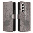thumbnail image 1 of Étui Portefeuille Gravé Tournesol pour Samsung Z Fold 5 Protection Complète Multi-Fonctionnalité, 1 of 5