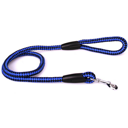 Pet Dog Puppy Cat Blue Walking Training Running Braided Nylon Leash Rope &