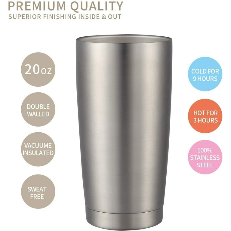 4 Pack 14oz Stainless Steel Sweat Proof Insulated Tumblers With