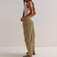 thumbnail image 5 of Valentines Day SEMPAI Corduroy Overalls For Women Barrel Wide Leg Bib Corduroy Pants Women Adjustable Romper Jumpsuit With Pockets Clearance, 5 of 7