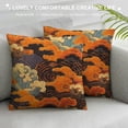 thumbnail image 3 of Awypu Boho Orange Cloud Vintage Throw Pillow Covers  Retro Designer Pillow Case Square Chinoiserie Pillowcase Cushion Cover for Indoor/Outdoor Sofa Living Room Couch Bed Home Decor, 3 of 5