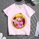 thumbnail image 1 of Serie de princesas de Super Mario para mujer, regalo de verano para chica divertida y dulce, estampado de dibujos animados, informal, cuello redondo, manga corta zhangmengya  LED, 1 of 2