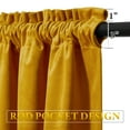 thumbnail image 6 of StangH Luxury Tassel Velvet Curtain Valances - Warm Gold Rod Pocket Scalloped Tier Curtains Room Darkening Thermal Insulated Window Drapes for Cafe / Holiday Decor, W52 x L18, 2 Panels, 6 of 8