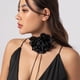 thumbnail image 1 of Collar de mujer con borlas de chocolate y diseño floral francés retro de moda de joyería, 1 of 6