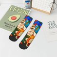thumbnail image 5 of Salouo Stained Glass Cat Art Pattern Unisex Middle Tube Socks,Middle-Finger Knee High Socks Over The Calf Tube Stocking Crew Stockings for Women and Men Tube Socks, 5 of 8