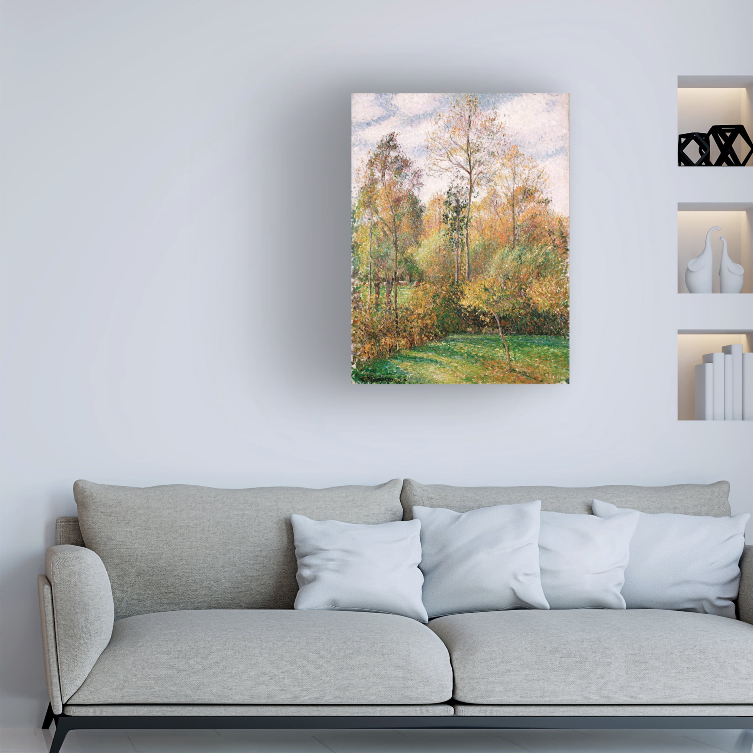 Pissarro 'Autumn Poplars' Canvas Art