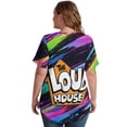 thumbnail image 5 of The Loud House Women's Shirt V-Neck Breathable Short-Sleeve T-Shirt Casual Fashion Tee Soft & Trendy Blouse 4XL, 5 of 8