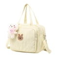 thumbnail image 3 of Bolsa de pañales, bolsa de mano, reutilizable, práctica, con múltiples bolsillos, bolso de mano, bolsa de maquillaje para mamá Amarillo, 3 of 9