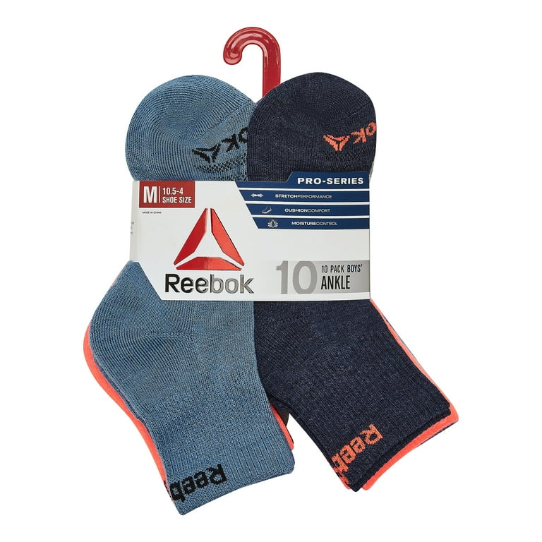 Reebok Boys Pro-Series Ankle Socks, 10-Pack photo 3