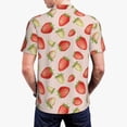 thumbnail image 5 of Rocae Strawberries for Men's Short Sleeve Polo Shirt, Quick Drying Performance Moisture Wicking Sports Men's Golf Shirt Large, 5 of 9