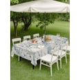 thumbnail image 4 of Outdoor Tablecloth with Umbrella Hole for Patio/Picnic/Party/Camping, Spring Floral Waterproof Table Cloth Rectangle Table Cover Washable, Watercolor Flowers Retro Country Botanical Beige (54"x 80"), 4 of 9