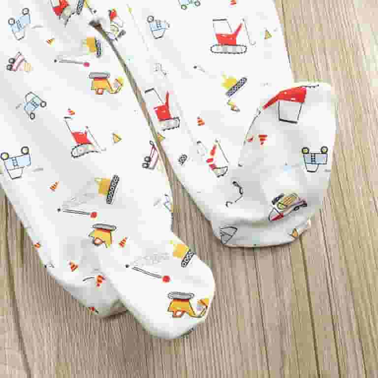 Herrnalise Autumn Baby Kids Double Zipper Clothes Sleeping Pajamas
