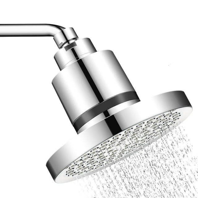 Cabeza de Ducha Filtrado, 15 Etapas Filtro de Agua para Regadera + Cabezal de Ducha de 6'', 5 Modos Ajustables de Alta Presión de Filtro para Regadera Baño