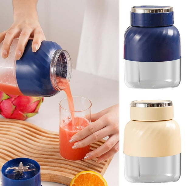 Vaso Exprimidor Portátil 500ML | Batidora inalámbrica de gran capacidad | Cuchillas de acero inoxidable de varias hojas para triturar hielo | Batería recargable 2600mAh | Batidora para llevar |