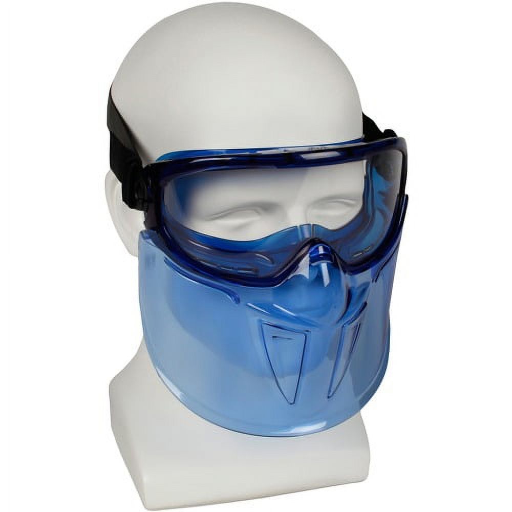 KleenGuard (formerly Jackson Safety) V90 “The Shield" Safety Goggles with Face Shield (18629), Clear Anti-Fog Lens with Blue Frame - image 3 of 7
