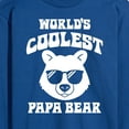 thumbnail image 3 of Instant Message - Worlds Coolest Papa Bear  - Men's Long Sleeve T-Shirt, 3 of 6