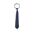 thumbnail image 1 of Corbata de cremallera preatado INSPIRE CHIC para hombres, color sólido, formal y casual, ajustable, corbata ancha, azul marino, larga 48cm/18.9', 1 of 1
