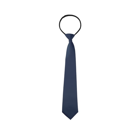 CORbA CHIC Día del Padre Corbata de Hombre Pre-atada con Cierre de Cremallera Color Sólido Formal Casual Corbata Ancha Ajustable Azul Marino Larga 48cm/18.9'